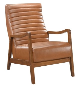 Homelegance Rupert Cognac Faux Leather Accent Chair