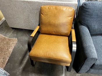 Jason Furniture Brown Leather Accent Chair