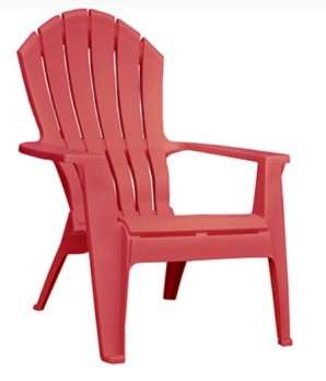 Red Plastic Adirondack Chair