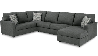 Ashley Edgewater 3-Piece Sectional with Right-Hand Chaise (blemished)