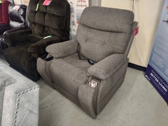 Mega Motion MM3712 Lay-Flat Lift Chair/Power Recliner in Mink with Cupholder, USB, Lumbar & Heat