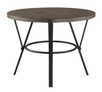 Homelegance Round Distressed Hardwood & Metal Counter-Height Table