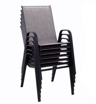 Outdoor Grey Mesh Sling Chair