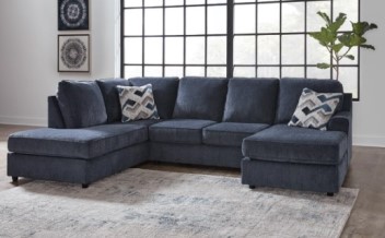 Ashley Alba Cobalt 2-Piece Sectional with Right-Hand Chaise