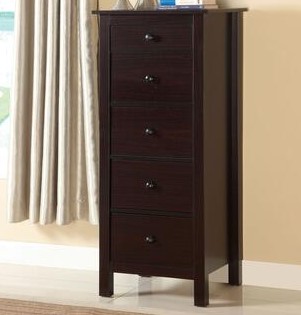 Furniture of America Launces 5-Drawer Espresso Finish Accent Chest (blemished)