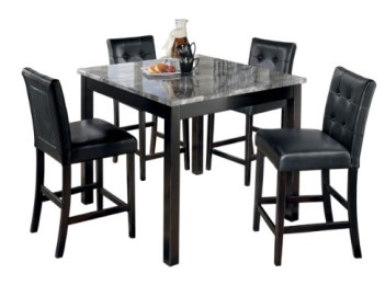 Ashley Monaco Counter-Height Dining Set with 4 Barstools