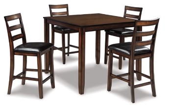 Ashley Covington Counter-Height Dining Set with 4 Barstools
