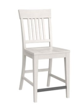 Emerald Hadley Distressed White 24-Inch Barstools (set of 2)