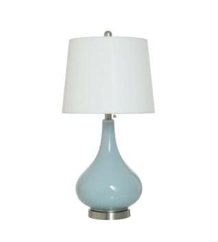 Stylecraft Spa Blue Rounded Ceramic Table Lamp