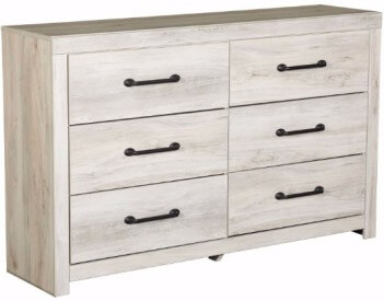Ashley Camden Distressed White Wood-Look 6-Drawer Dresser