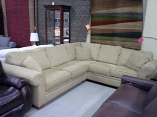 Jonathan Louis Golden Beige Chenille Sectional
