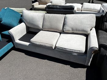 Jason Furniture Beige Fabric Sofa (missing seat cushion)