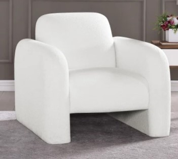 Thomasville Cassidy White Boucle Accent Chair