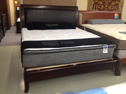 City II Dark Espresso & Faux Leather King Platform Storage Bed
