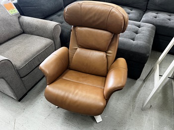 Jason Furniture Florida Butternut Leather Swivel Chair with Adjustable Headrest & Backrest