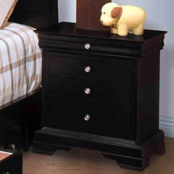 New Classics Belle Rose Black Cherry Finish 4-Drawer Nightstand