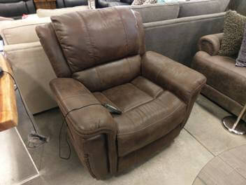 Home Meridian Dark Brown Microsuede Chair (does not recline)