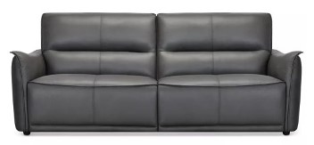 Violino Rangers Charcoal Leather Dual Power Reclining Sofa