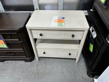 Laguna 2-Drawer Nightstand with Rattan Accents
