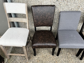 Sleek Dark Brown Faux Leather Side Chair