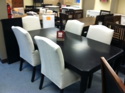 Ivory Plush Tweed Upholstered Dining Chairs (set of 4)