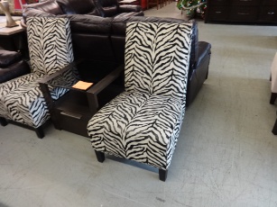 McCreary Modern Zebra Armless Accent Chair