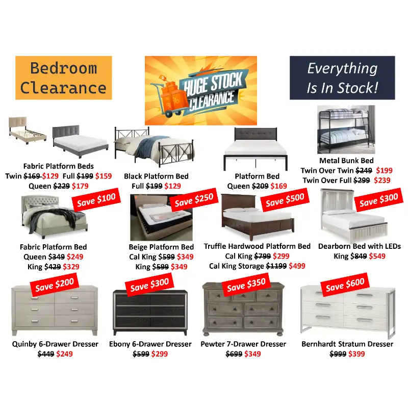 Clearance Bedroom Furniture