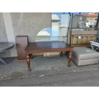 Daria Cherry Finish Rectangular Dining Table with 2 Leaves (blemished)
