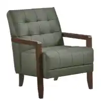 Homelegance Crafton Olive Green Faux Leather Accent Chair