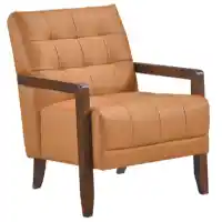 Homelegance Crafton Light Orange Faux Leather Accent Chair