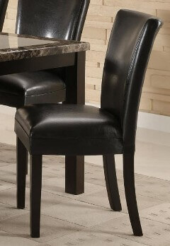 Coaster Black Faux Leather Side Chairs (set of 2)