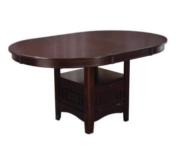 Coaster Lavon Cappuccino Finish Storage Dining Table with Leaf