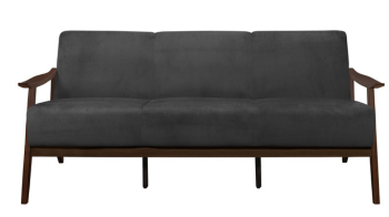 Homelegance Carlson Dark Grey Velvet Sofa