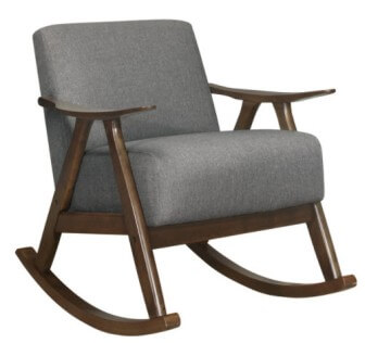 Homelegance Waithe Grey & Espresso Finish Rocking Chair
