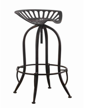 Coaster Rustic Metal Tractor Seat Adjustable Barstool