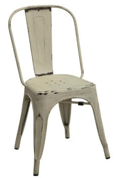 Coaster Distressed Beige Metal Side Chairs (set of 2)