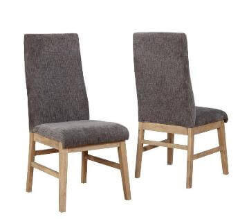 Coaster Plush Charcoal Dining Chairs with Acacia Legs (set of 4)