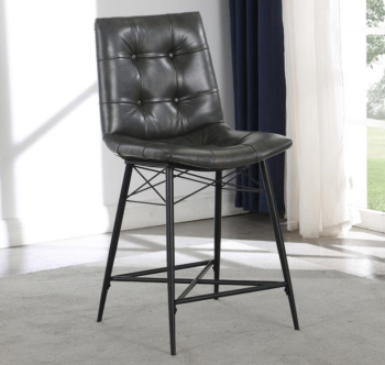 Coaster Grantham Charcoal Faux Leather Barstools (set of 2)