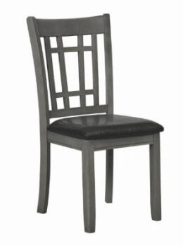 Coaster Lavon Grey Grid-Back Side Chairs (set of 2)