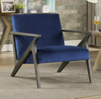 Homelegance Coriana Navy Velvet Accent Chair