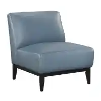 Homelegance Houghton Blue Faux Leather Armless Accent Chair