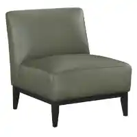 Homelegance Houghton Olive Green Faux Leather Armless Accent Chair