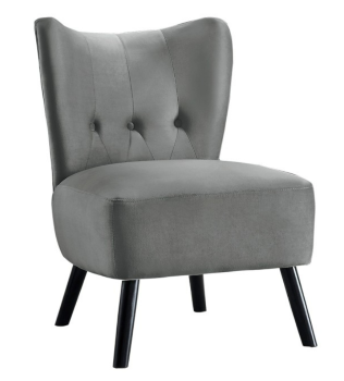 Homelegance Imani Grey Velvet Accent Chair