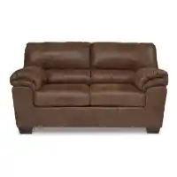 Ashley Benton Dark Brown Microsuede Loveseat