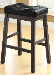 Coaster 24-Inch Cappuccino & Leather Backless Barstool