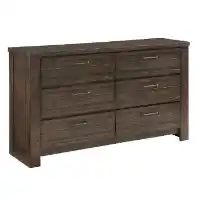 Homelegance Dark Brown Finish Hardwood 6-Drawer Dresser