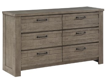 Homelegance Grey Finish Hardwood 6-Drawer Dresser