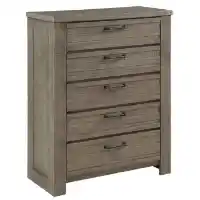 Homelegance Grey Finish Hardwood 5-Drawer Chest (floor model only)