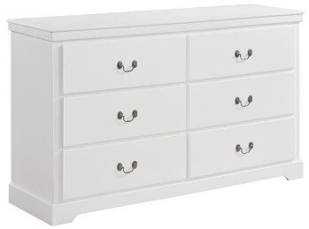 Homelegance Seabright White 6-Drawer Dresser