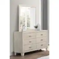 Homelegance Quinby Natural Finish Wood-Look 6-Drawer Dresser with Mirror